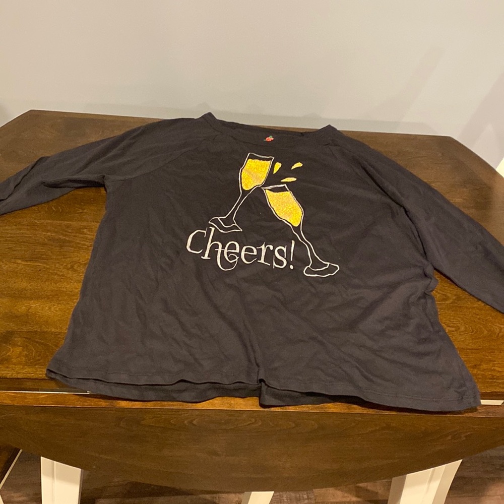 Black long sleeve top